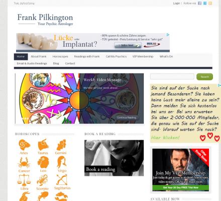 com provides over 30 combinations of free daily, weekly,. . Frank pilkington daily horoscopes